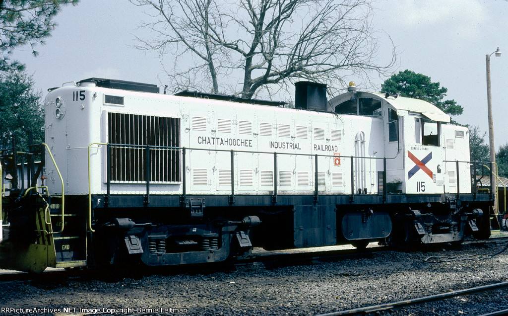 Chattahoochee Industrial Railroad RS1 #115, with "Edward L. Cowan" on the cab above the number,  